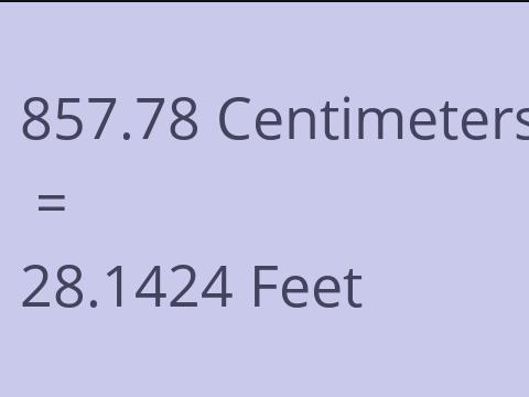 857.78 CM TO FEET