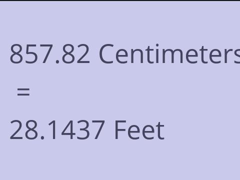 857.82 CM TO FEET