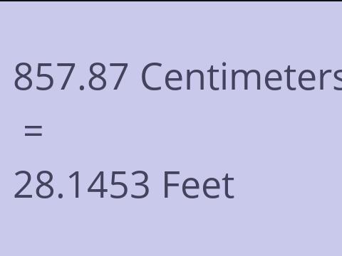 857.87 CM TO FEET