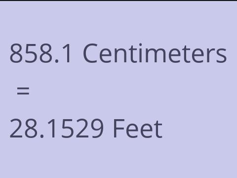 858.1 CM TO FEET