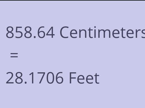 858.64 CM TO FEET