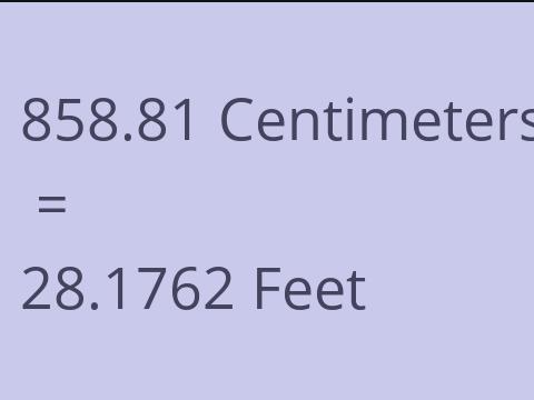 858.81 CM TO FEET