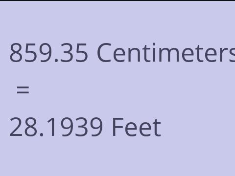 859.35 CM TO FEET