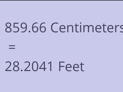 859.66 CM TO FEET