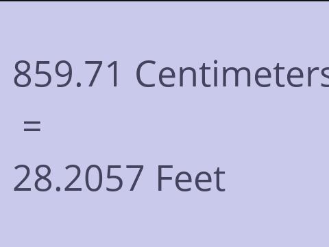 859.71 CM TO FEET