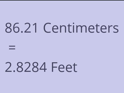 86.21 CM TO FEET