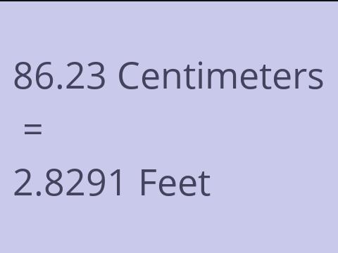 86.23 CM TO FEET