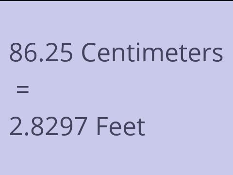 86.25 CM TO FEET