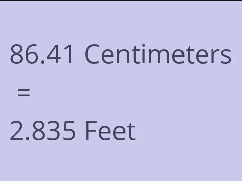 86.41 CM TO FEET