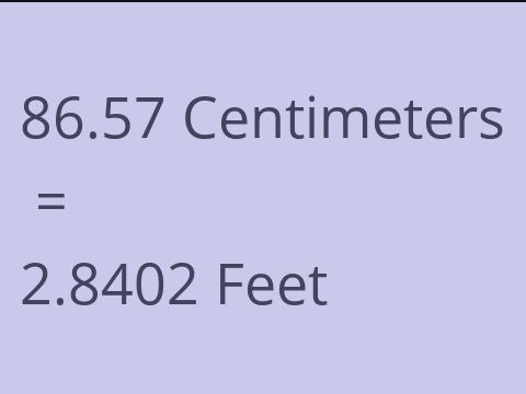 86.57 CM TO FEET