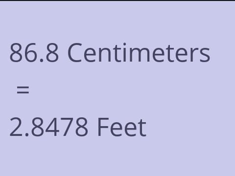 86.8 CM TO FEET