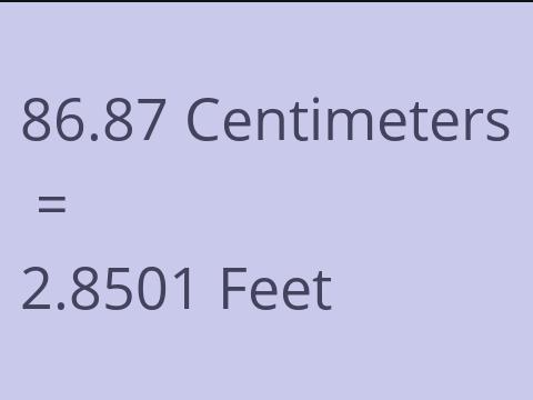 86.87 CM TO FEET