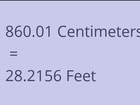 860.01 CM TO FEET