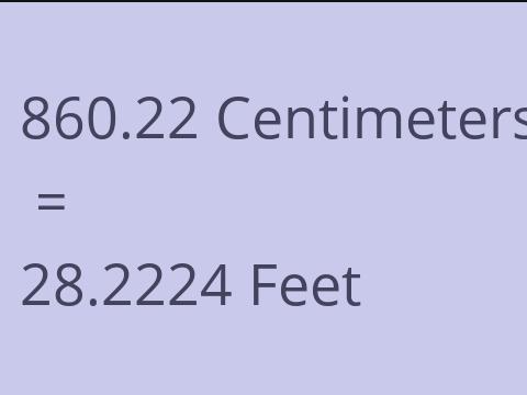 860.22 CM TO FEET