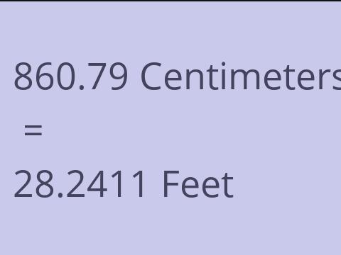 860.79 CM TO FEET