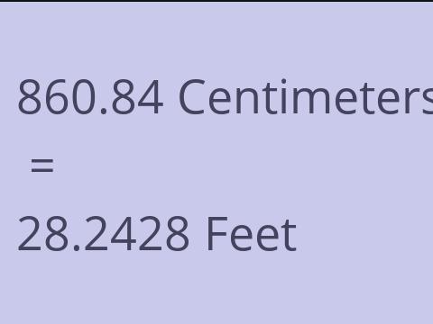 860.84 CM TO FEET