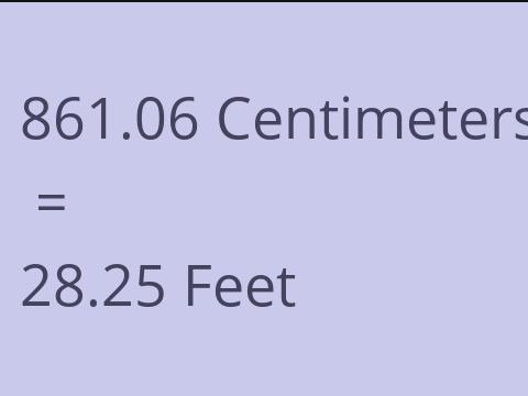 861.06 CM TO FEET