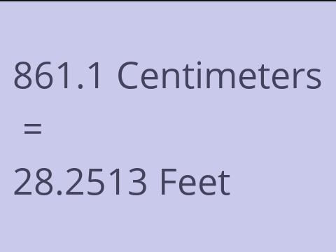 861.1 CM TO FEET