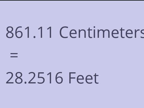 861.11 CM TO FEET