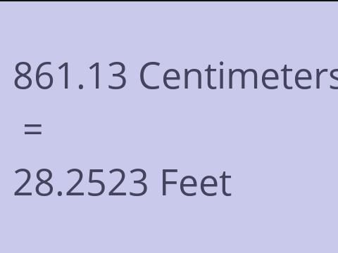 861.13 CM TO FEET