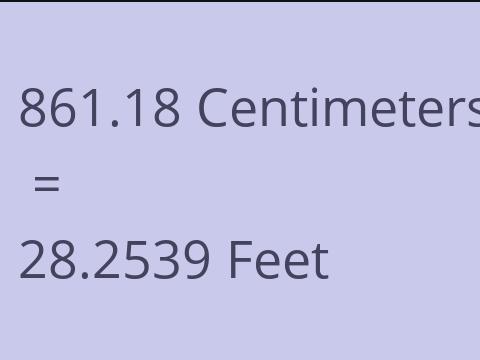 861.18 CM TO FEET