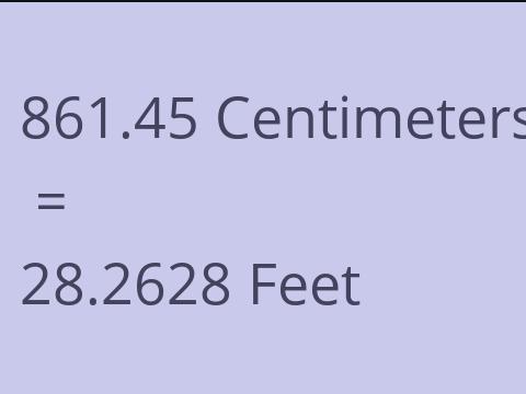 861.45 CM TO FEET