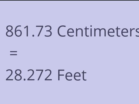 861.73 CM TO FEET