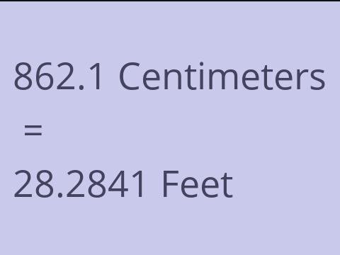 862.1 CM TO FEET