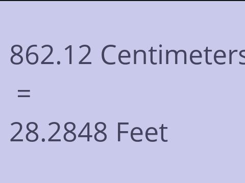 862.12 CM TO FEET