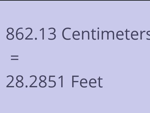 862.13 CM TO FEET