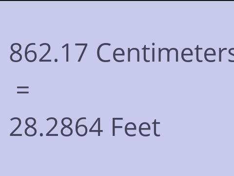 862.17 CM TO FEET