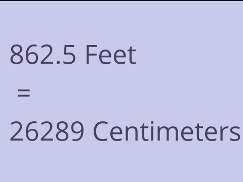 862.5 FEET TO CM