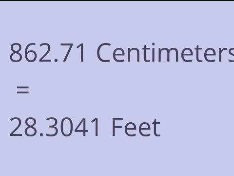 862.71 CM TO FEET