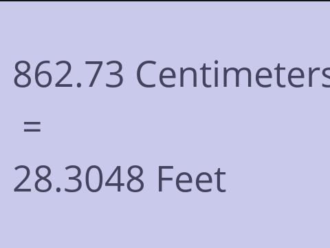 862.73 CM TO FEET