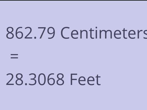 862.79 CM TO FEET