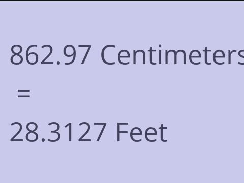 862.97 CM TO FEET