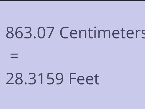 863.07 CM TO FEET