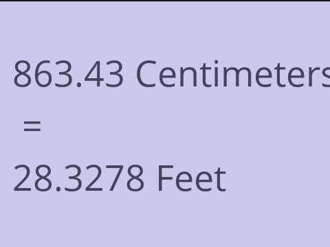 863.43 CM TO FEET