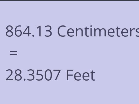 864.13 CM TO FEET