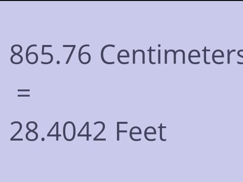 865.76 CM TO FEET