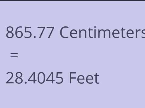 865.77 CM TO FEET