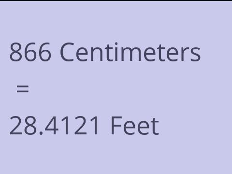 866 CM TO FEET