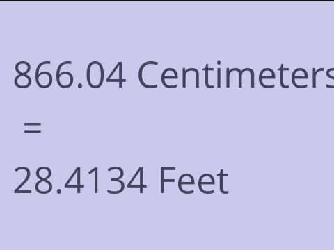 866.04 CM TO FEET