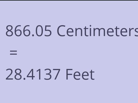 866.05 CM TO FEET