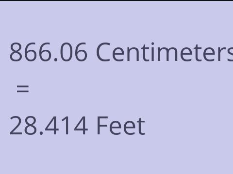 866.06 CM TO FEET