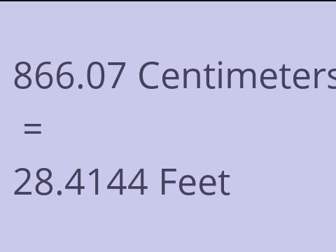 866.07 CM TO FEET