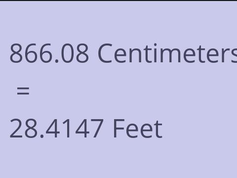 866.08 CM TO FEET