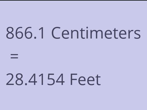 866.1 CM TO FEET