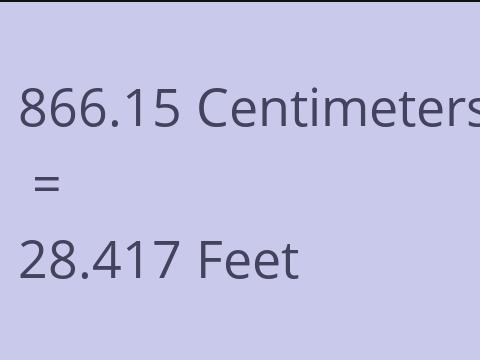 866.15 CM TO FEET