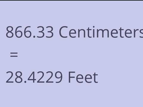 866.33 CM TO FEET